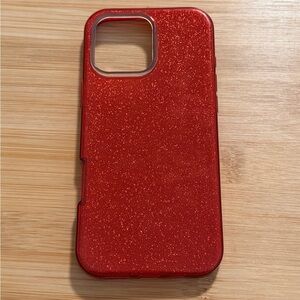 Red Glitter iPhone 16 Pro Max Case